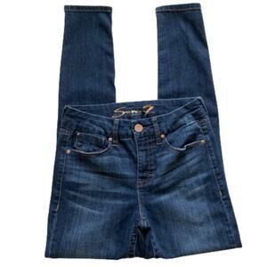 Seven7 Jeans High Rise Skinny Tummyless Distressed Denim Pants Jeans Size 4